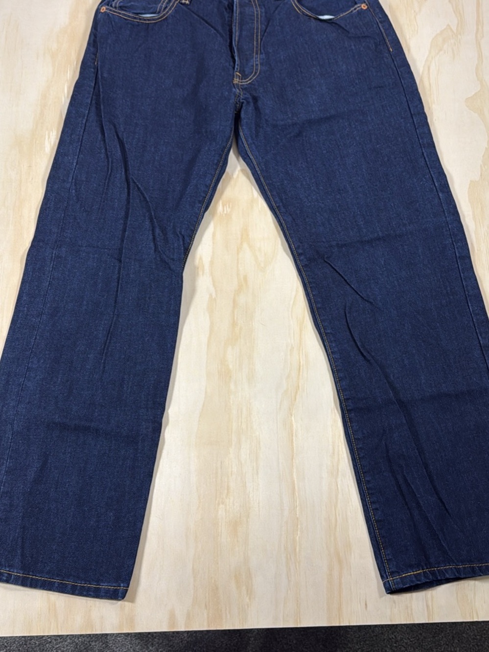 Levi's Men's 501 Button Fly Bootcut Jeans - Indigo Blue Denim